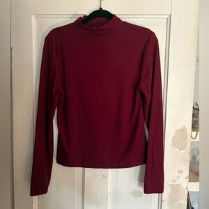 YMI Deep Red Long Sleeve Top